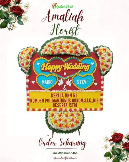 Papan Bunga Pernikahan Baledono